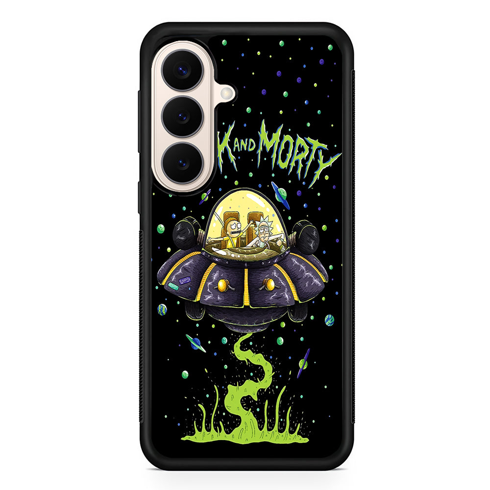 Rick and Morty Spacecraft Samsung Galaxy S26 Case | Durable Protective Rubber Cover