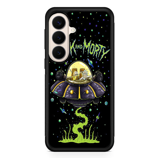 Rick and Morty Spacecraft Samsung Galaxy S26 Case | Durable Protective Rubber Cover