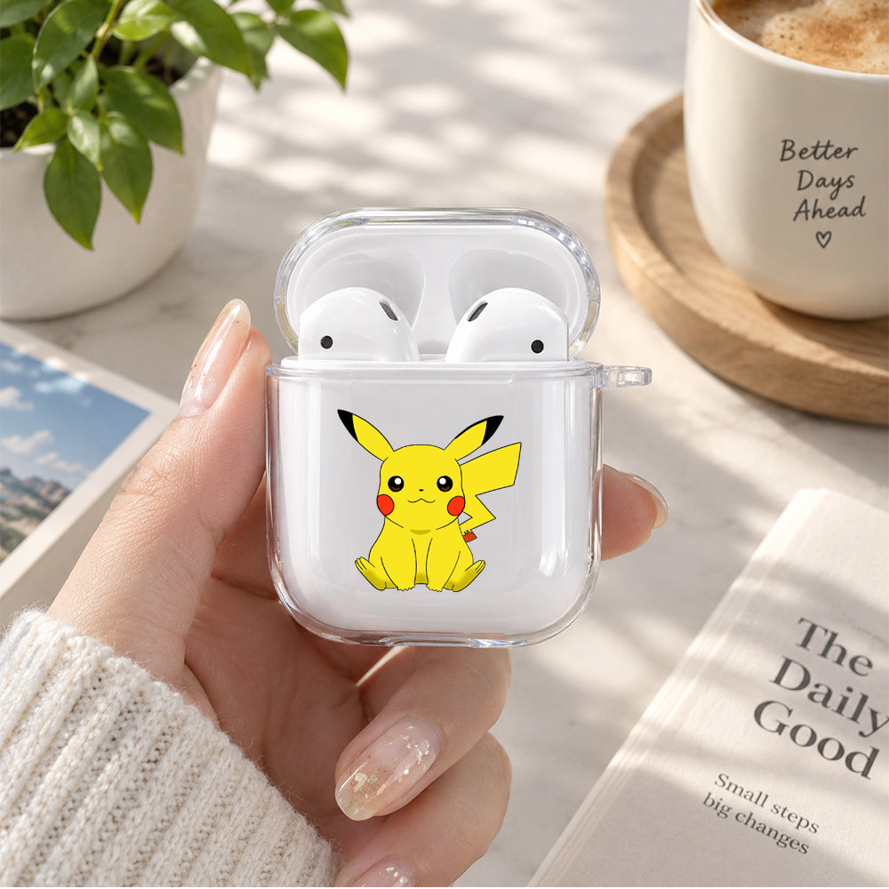 Pikachu Electric Pokemon Protective Clear Case Cover For Apple Airpods | Soft Silicone AirPods 1 / 2 Case | Protective Cover