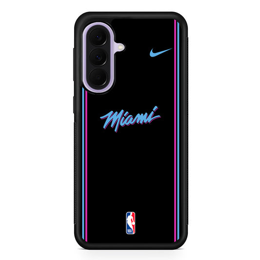 NBA Miami Heat Black Nike Samsung Galaxy A37 Case | Samsung Galaxy A37 Rubber Protective Case