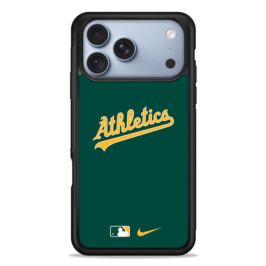 MLB Athletics Green Nike iPhone 18 Pro Case - iPhone 18 Pro Silicone Case