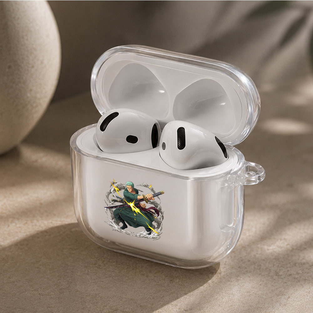 Roronoa Zoro Three Sword Protective Apple Airpods 4 Clear Case - Durable Clear Protection