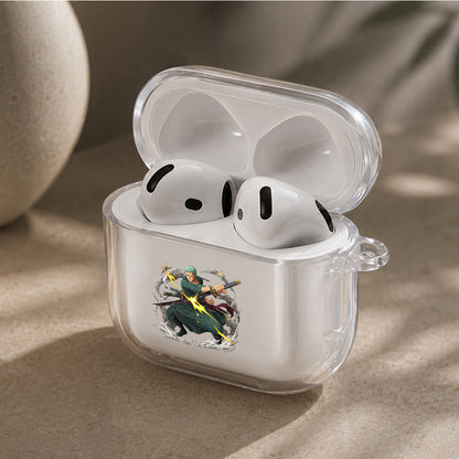 Roronoa Zoro Three Sword Protective Apple Airpods 4 Clear Case - Durable Clear Protection