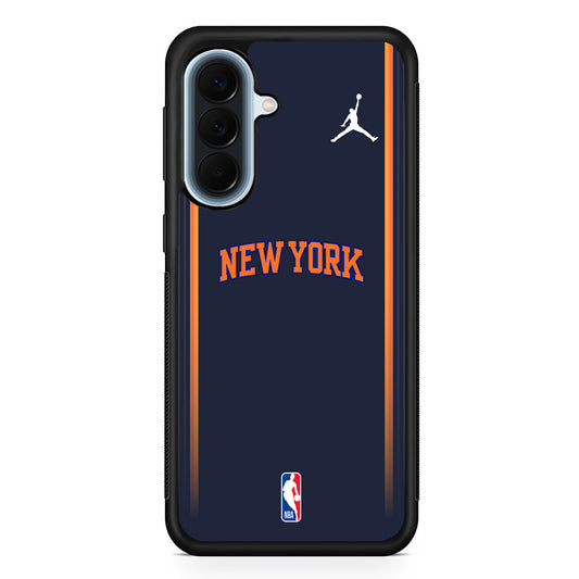 NBA New York Knicks Navy Jordan Samsung Galaxy A57 Case | Slim Samsung Galaxy A57 Protective Case