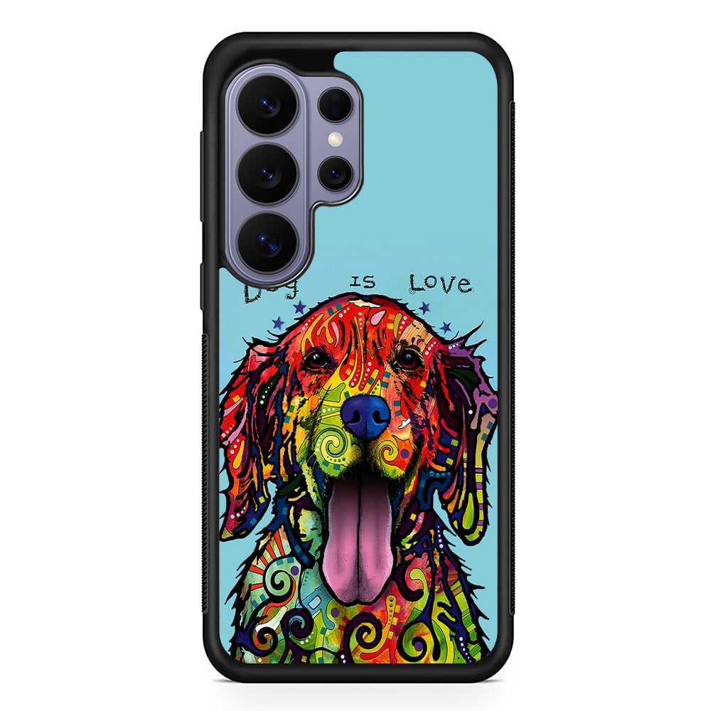 Dog is Love Painting Art Samsung Galaxy S26 Ultra Case | Protective Rubber Cover