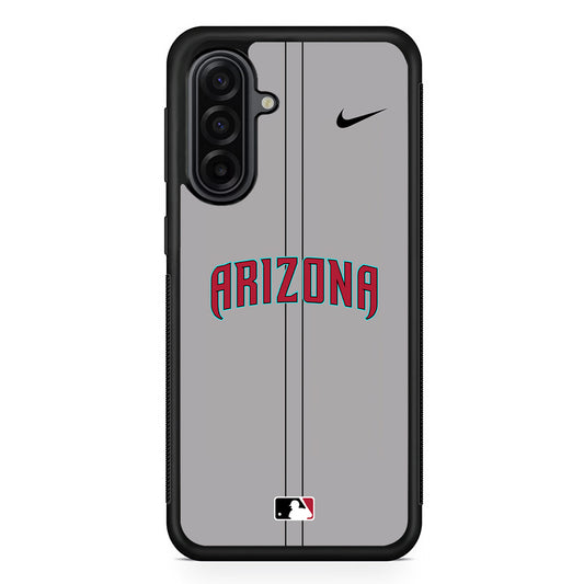MLB Arizona Diamondbacks Gray Nike Samsung Galaxy A17 Case | Durable Rubber Samsung Galaxy A17 Phone Case