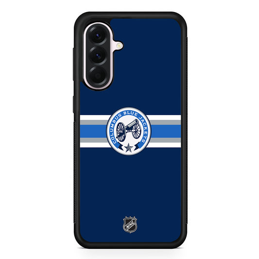 NHL Columbus Blue Jackets Navy Samsung Galaxy A56 Case | Samsung Galaxy A56 Protective Rubber Case