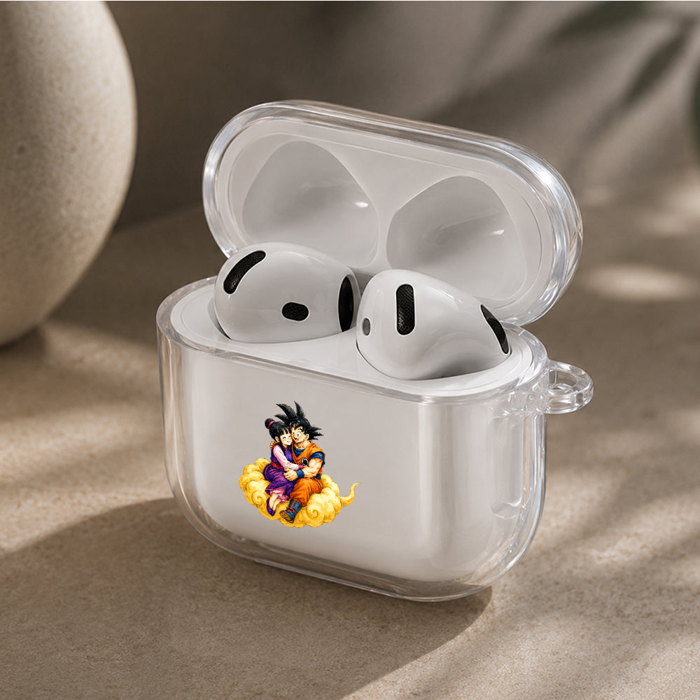 Dragon Ball Goku and Chi-Chi Protective Apple Airpods 4 Clear Case - Durable Clear Protection