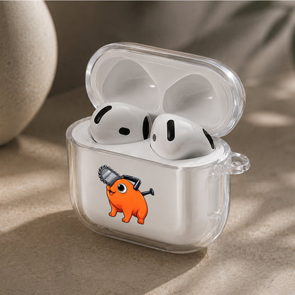 Pochita Cute Chainsaw Smile Protective Apple Airpods 4 Clear Case - Durable Clear Protection