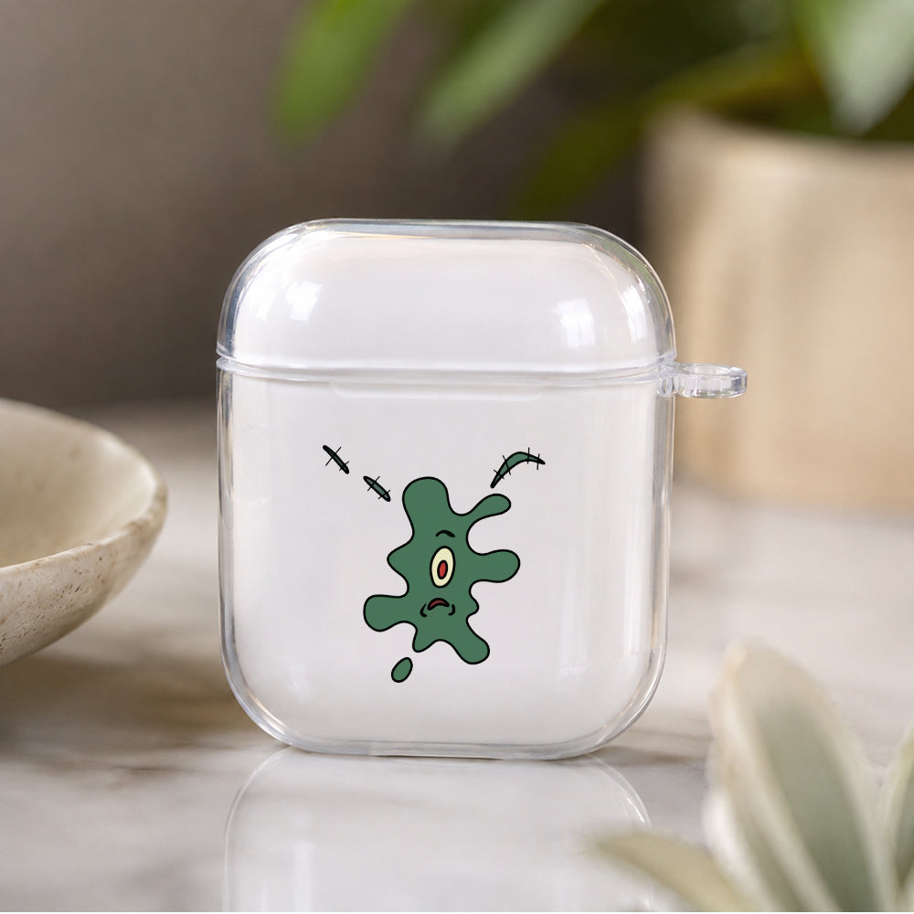 Flat Plankton Protective Clear Case Cover For Apple Airpods | Soft Silicone AirPods 1 / 2 Case | Protective Cover
