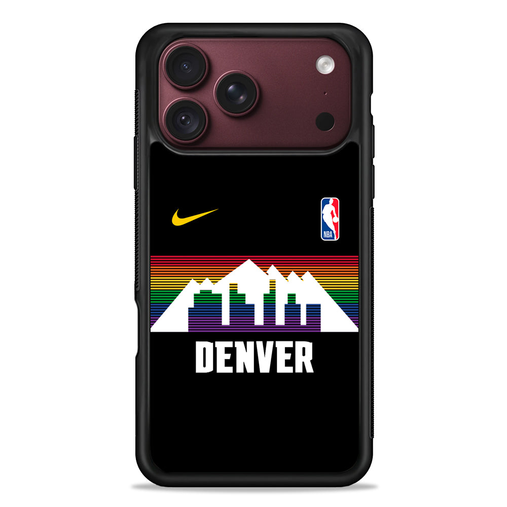 NBA Denver Nuggets Black Nike iPhone 18 Pro Max Case – Slim Silicone Protective Cover
