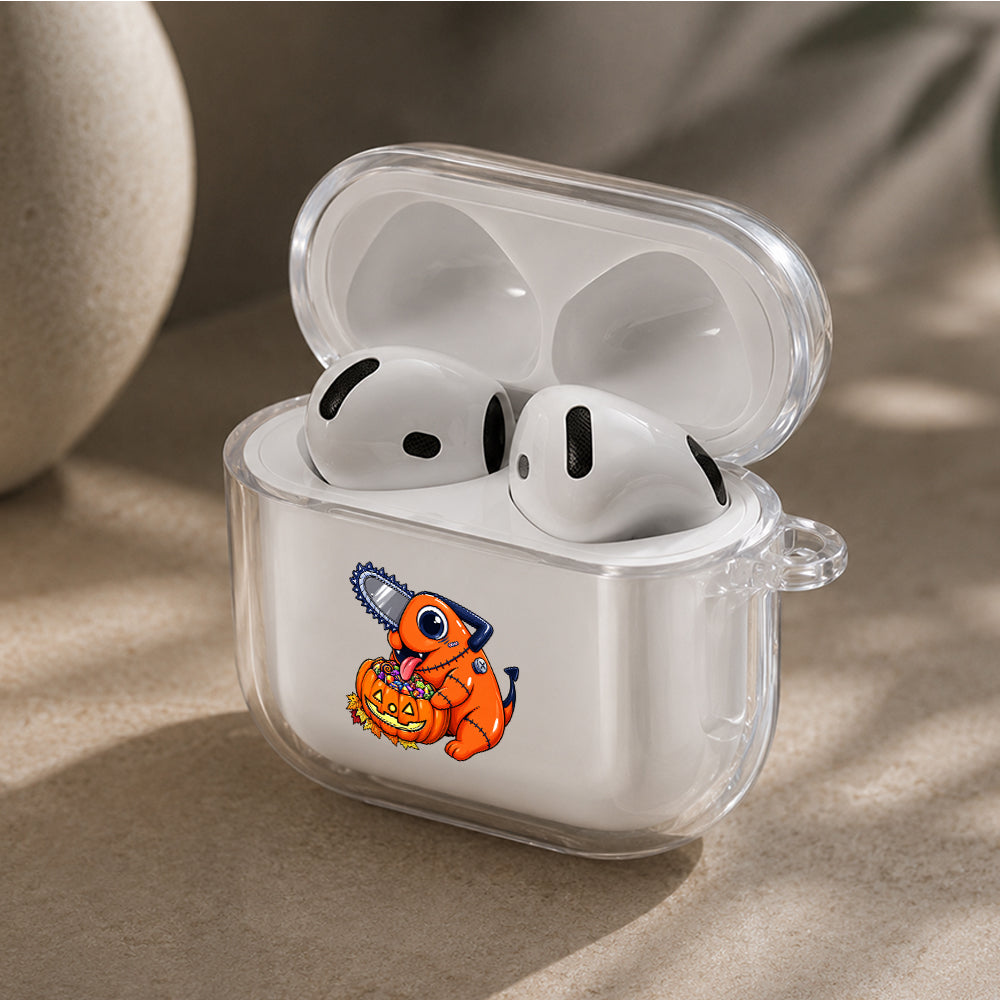Pochita Adorable Devil Protective Apple Airpods 4 Clear Case - Durable Clear Protection