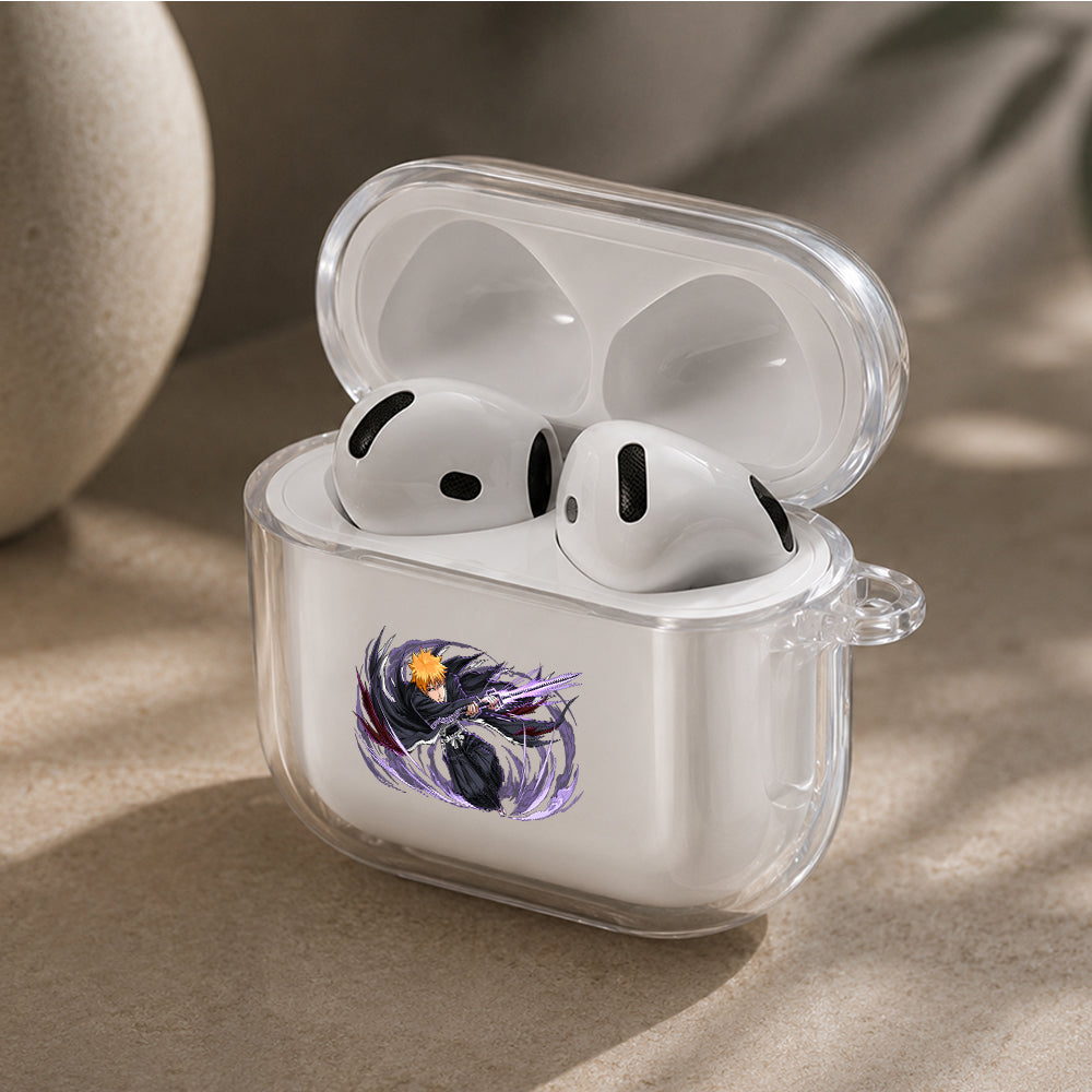 Bleach Ichigo Bankai Protective Apple Airpods 4 Clear Case - Durable Clear Protection