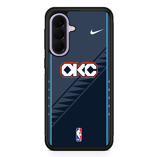 NBA Oklahoma City Thunder Navy Nike Samsung Galaxy A37 Case | Samsung Galaxy A37 Rubber Protective Case