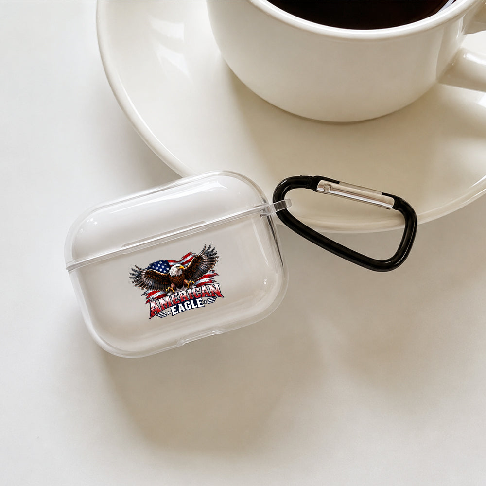 American Eagle Pride Protective Apple AirPods Pro 3 Clear Case | Shockproof Cover