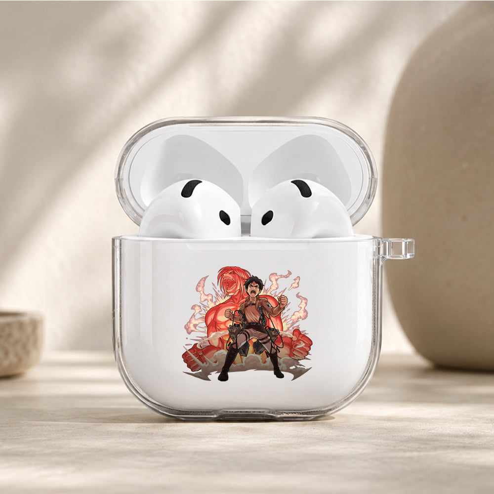 Attack on Titan Roar of Freedom Protective Apple Airpods 4 Clear Case - Durable Clear Protection