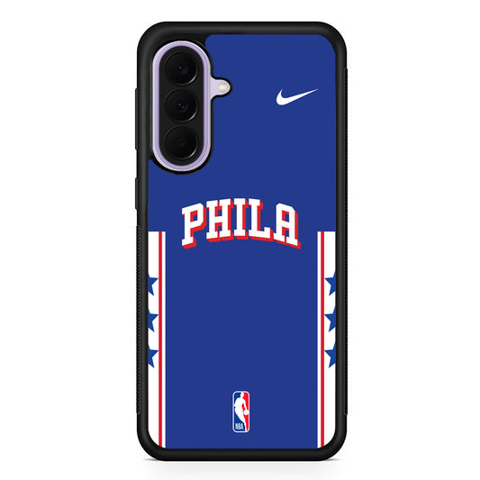 NBA Philadelphia 76ers Blue Nike Samsung Galaxy A37 Case | Samsung Galaxy A37 Rubber Protective Case