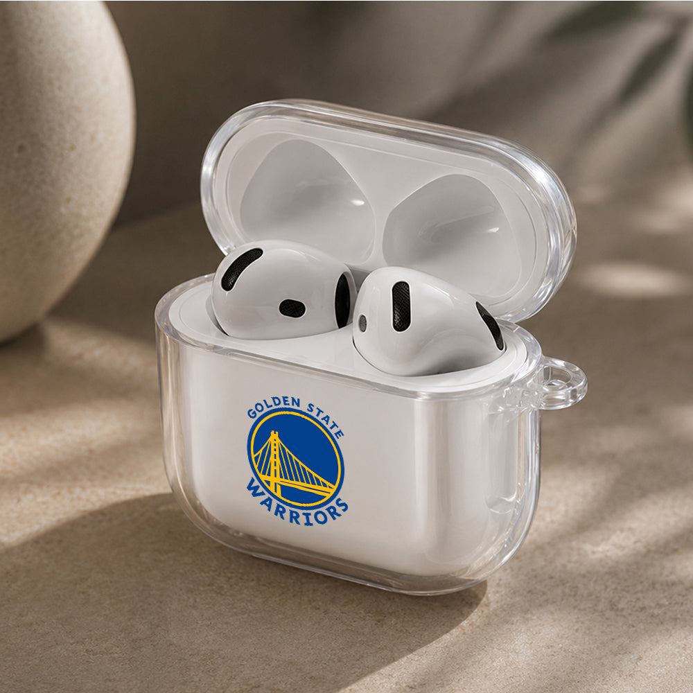 NBA Golden State Warriors Logo Protective Apple Airpods 4 Clear Case - Durable Clear Protection