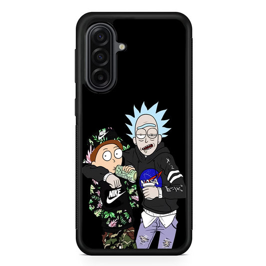 Nike X Nasa Rick and Morty Samsung Galaxy A17 Case | Durable Rubber Samsung Galaxy A17 Phone Case