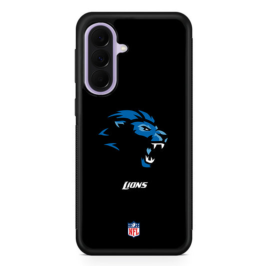 NFL Detroit Lions Black Samsung Galaxy A37 Case | Samsung Galaxy A37 Rubber Protective Case
