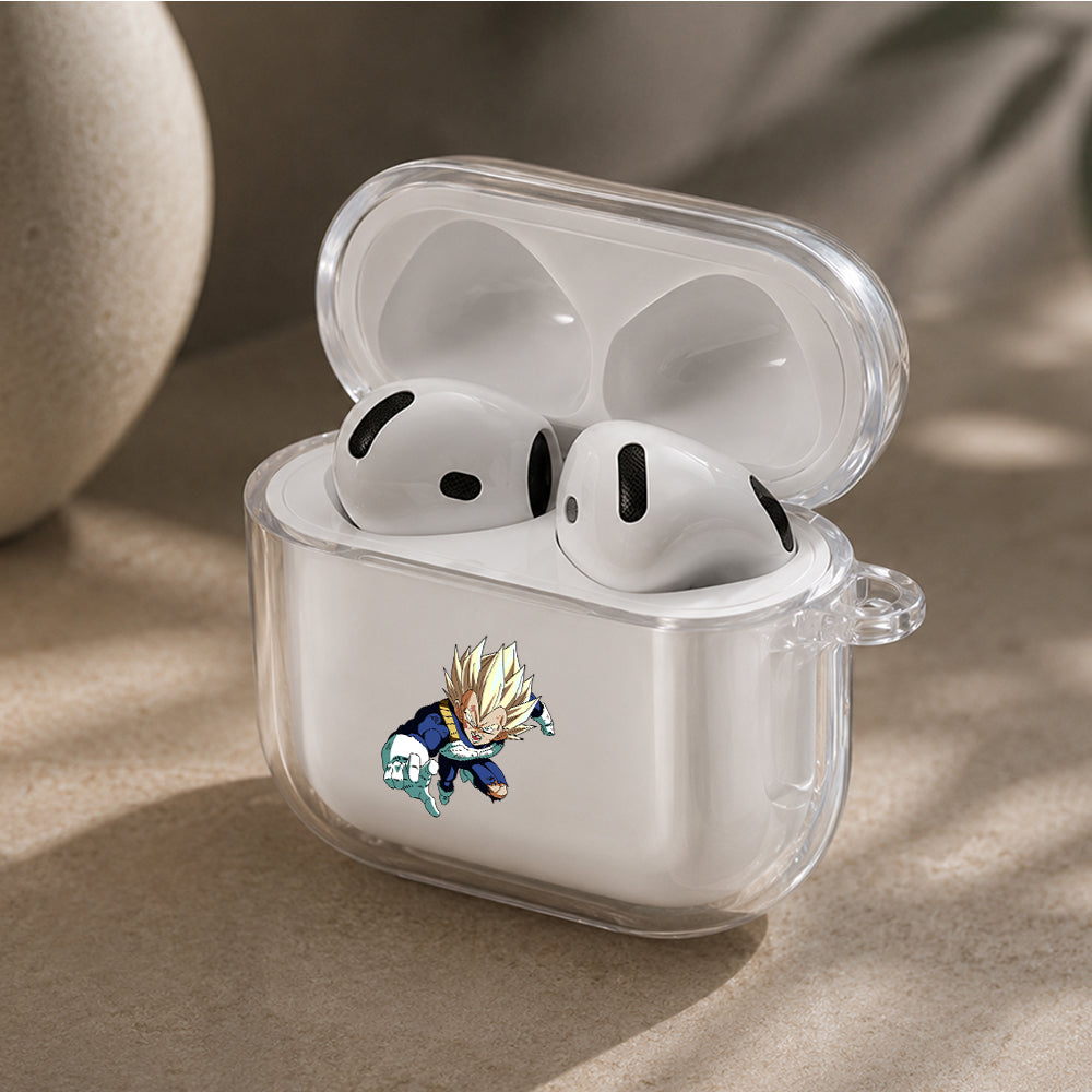Dragon Ball Z Vegeta Pride Protective Apple Airpods 4 Clear Case - Durable Clear Protection