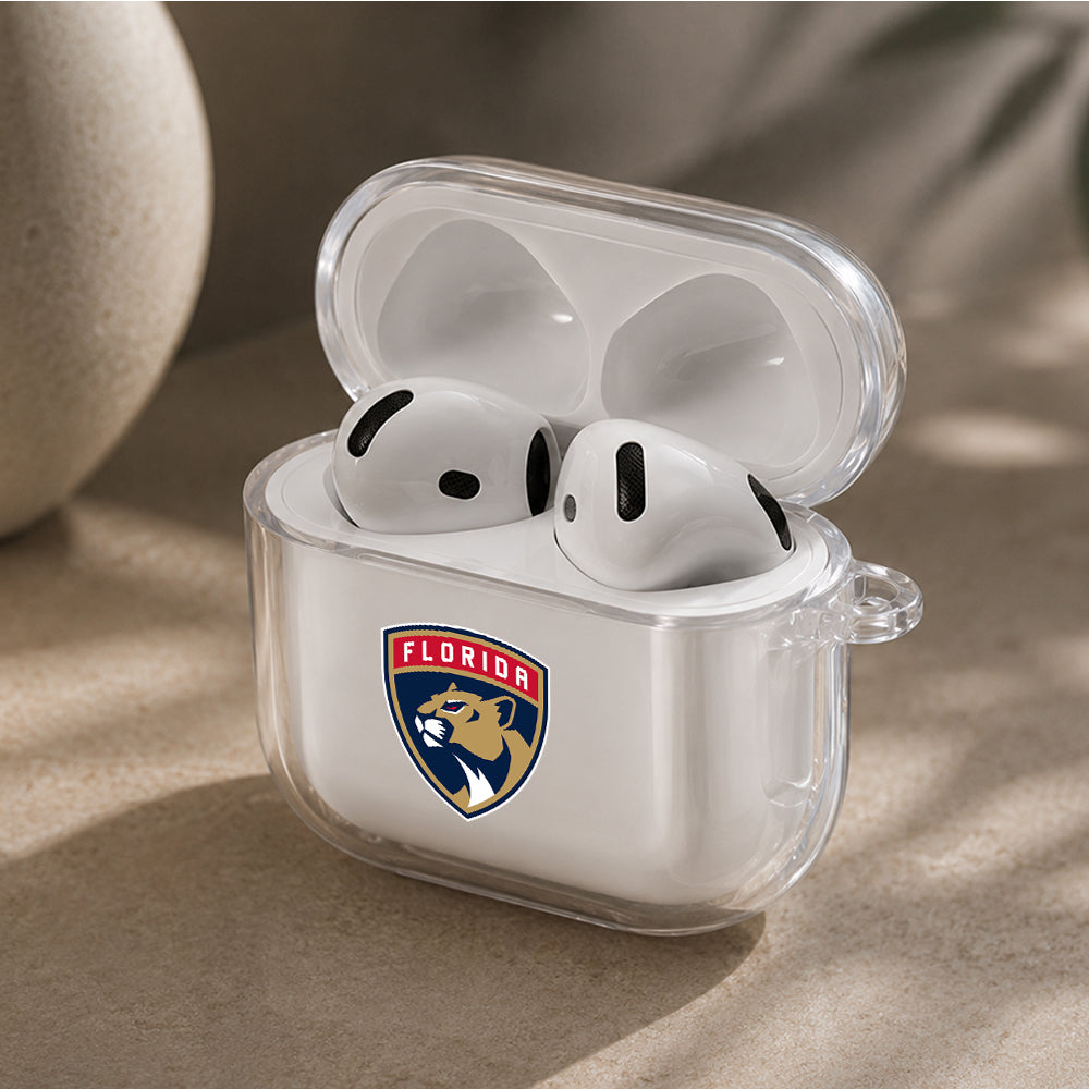 NHL Florida Panthers Logo Protective Apple Airpods 4 Clear Case - Durable Clear Protection