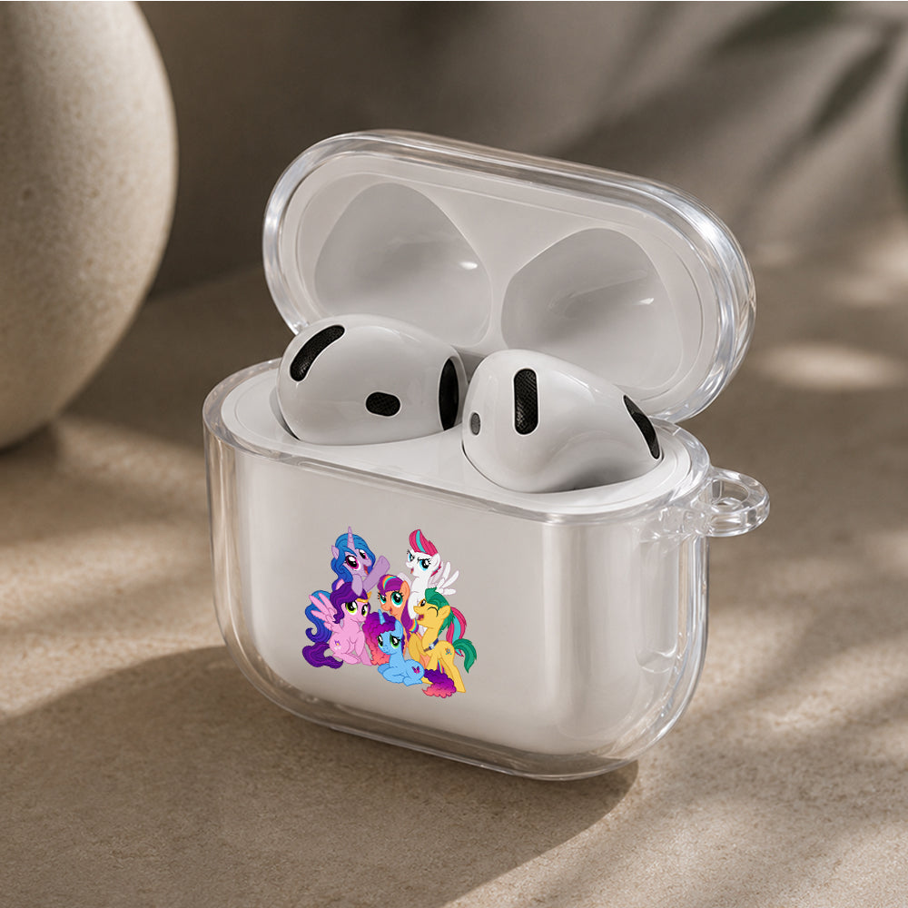 My Little Pony Main Characters Protective Apple Airpods 4 Clear Case - Durable Clear Protection