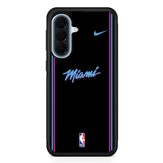 NBA Miami Heat Black Nike Samsung Galaxy A57 Case | Slim Samsung Galaxy A57 Protective Case