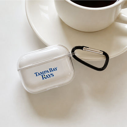 MLB Tampa Bay Rays Symbol Protective Apple AirPods Pro 3 Clear Case | Shockproof Cover