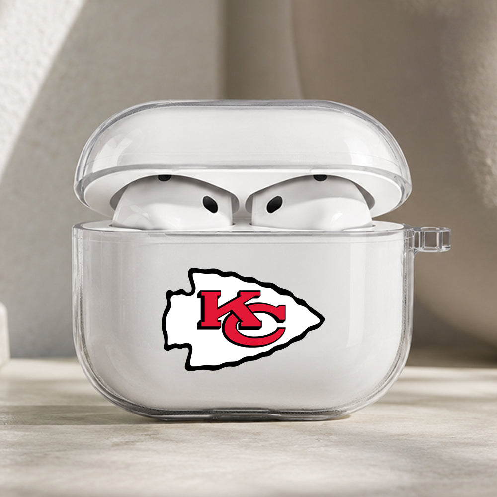 NFL Kansas City Chiefs Symbol Protective Apple AirPods Pro 3 Clear Case | Shockproof Cover