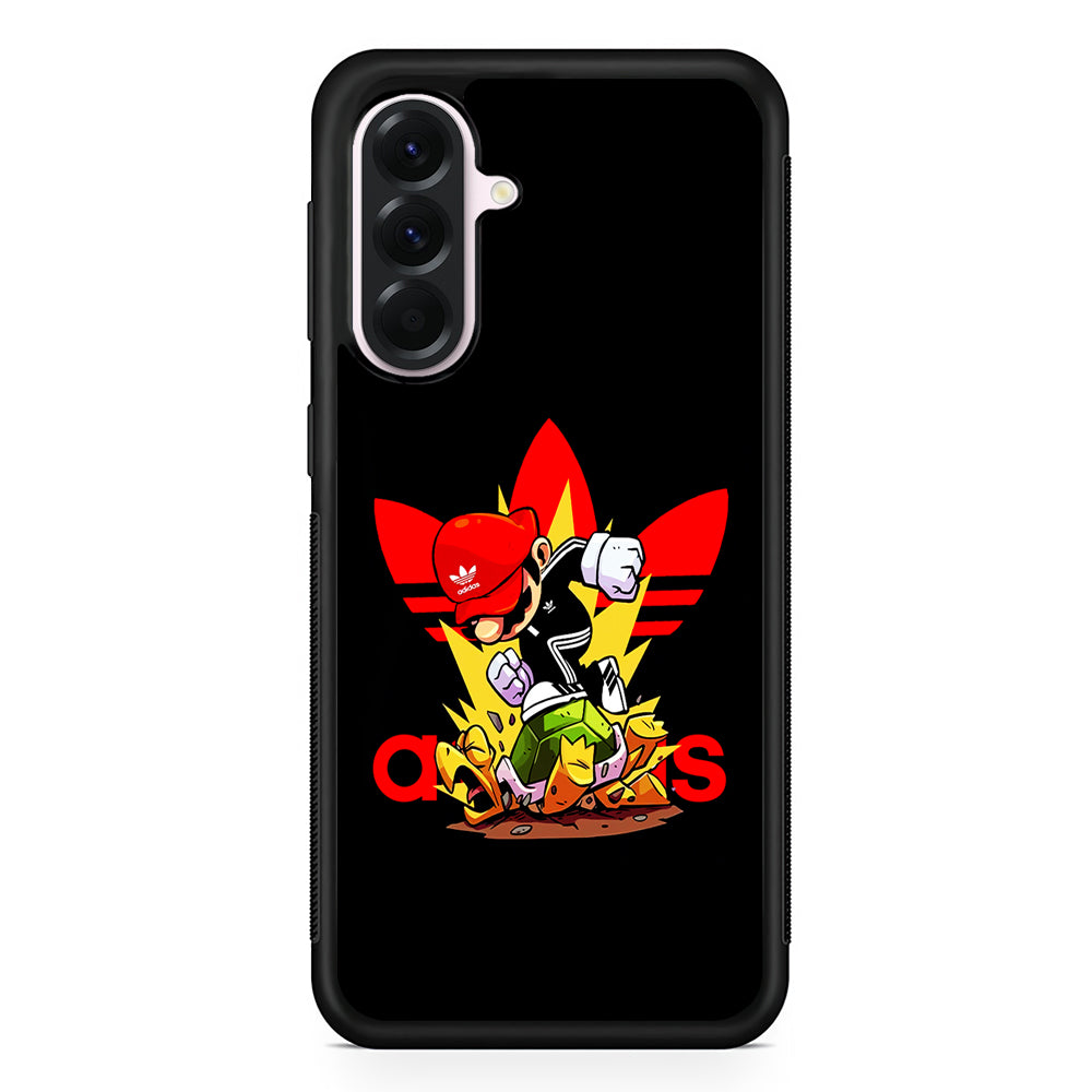 Adidas Super Mario Turtle Samsung Galaxy A56 Case | Samsung Galaxy A56 Protective Rubber Case