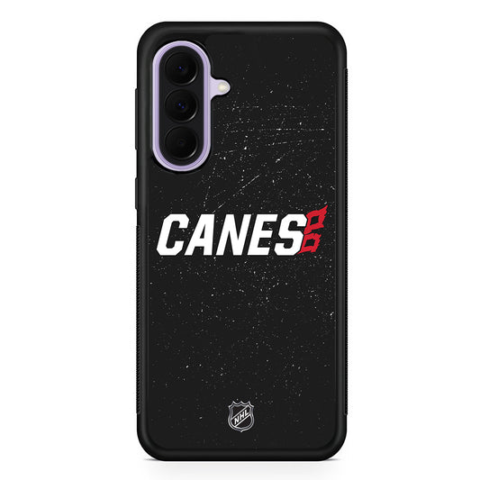 NHL Carolina Hurricanes Black Samsung Galaxy A37 Case | Samsung Galaxy A37 Rubber Protective Case