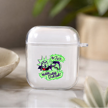 Crazy Rick and Morty Protective Clear Case Cover For Apple Airpods | Soft Silicone AirPods 1 / 2 Case | Protective Cover