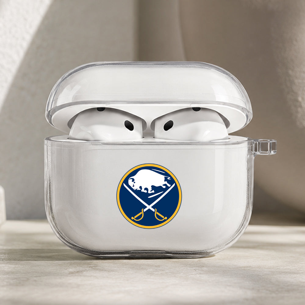 NHL Buffalo Sabres Symbol Protective Apple AirPods Pro 3 Clear Case | Shockproof Cover
