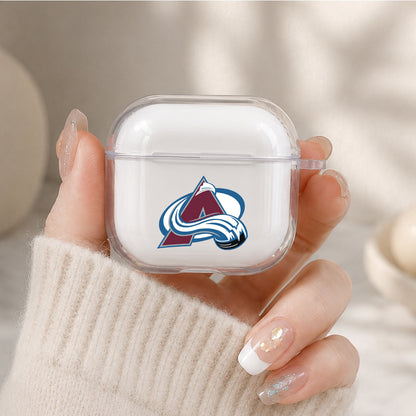 NHL Colorado Avalanche Logo Protective Apple Airpods 4 Clear Case - Durable Clear Protection