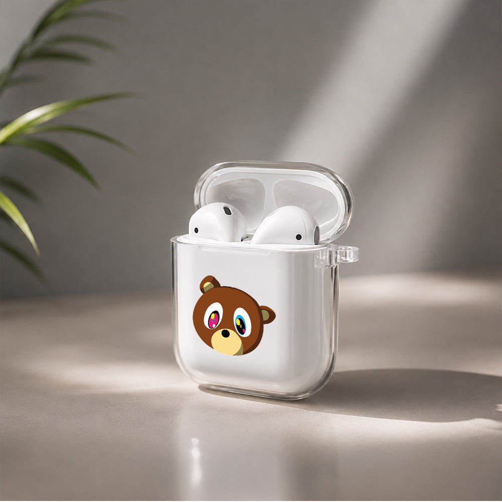 Kanye West Dropout Bear Protective Clear Case Cover For Apple Airpods | Soft Silicone AirPods 1 / 2 Case | Protective Cover