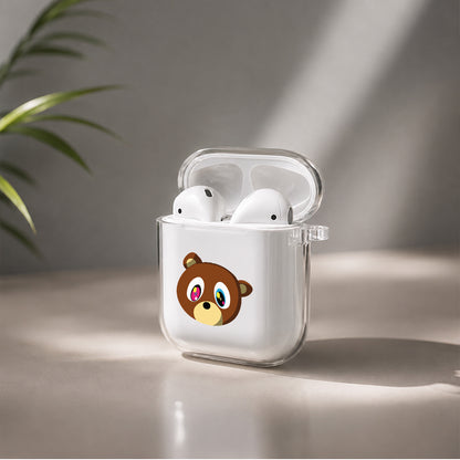 Kanye West Dropout Bear Protective Clear Case Cover For Apple Airpods | Soft Silicone AirPods 1 / 2 Case | Protective Cover