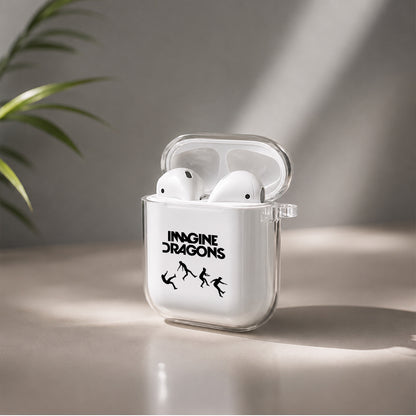 Imagine Dragons Silhouette Figures Protective Clear Case Cover For Apple Airpods | Soft Silicone AirPods 1 / 2 Case | Protective Cover