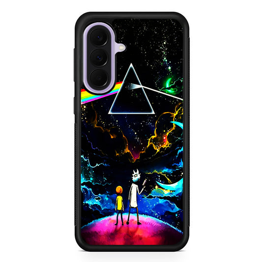 Rick and Morty Triangle Painting Samsung Galaxy A37 Case | Samsung Galaxy A37 Rubber Protective Case
