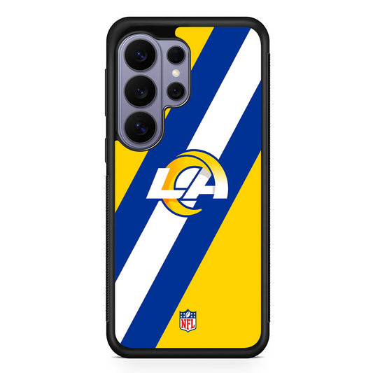 NFL Los Angeles Rams Stripe Samsung Galaxy S26 Ultra Case | Protective Rubber Cover