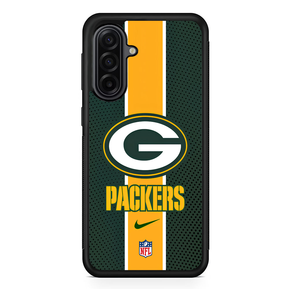 NFL Green Bay Packers Nike Samsung Galaxy A17 Case | Durable Rubber Samsung Galaxy A17 Phone Case