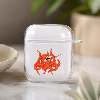 Kurama Naruto Uzumaki Protective Clear Case Cover For Apple Airpods | Soft Silicone AirPods 1 / 2 Case | Protective Cover