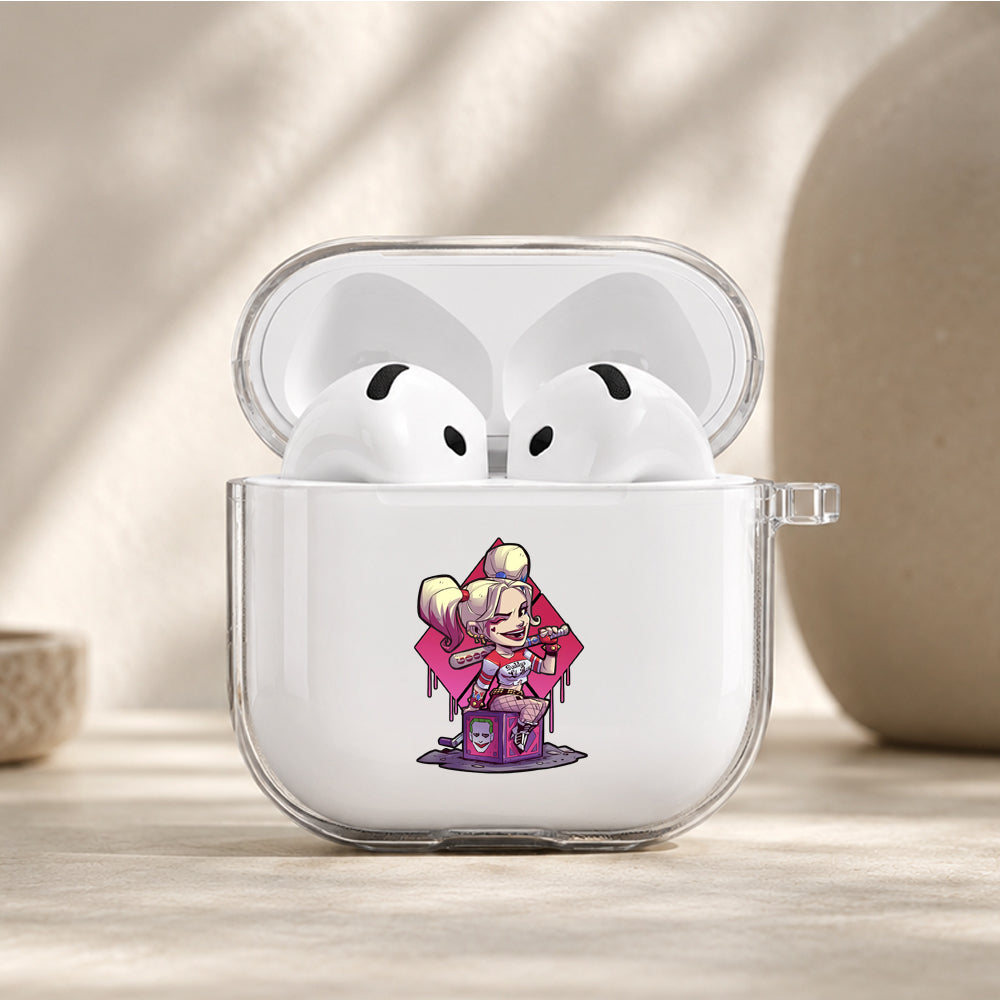 Harley Quinn Mini Version Protective Apple Airpods 4 Clear Case - Durable Clear Protection
