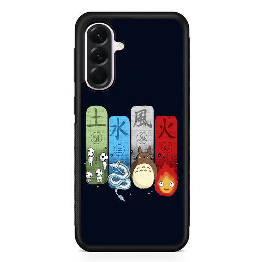 Ghibli Elemental Charms Blue Samsung Galaxy A56 Case | Samsung Galaxy A56 Protective Rubber Case
