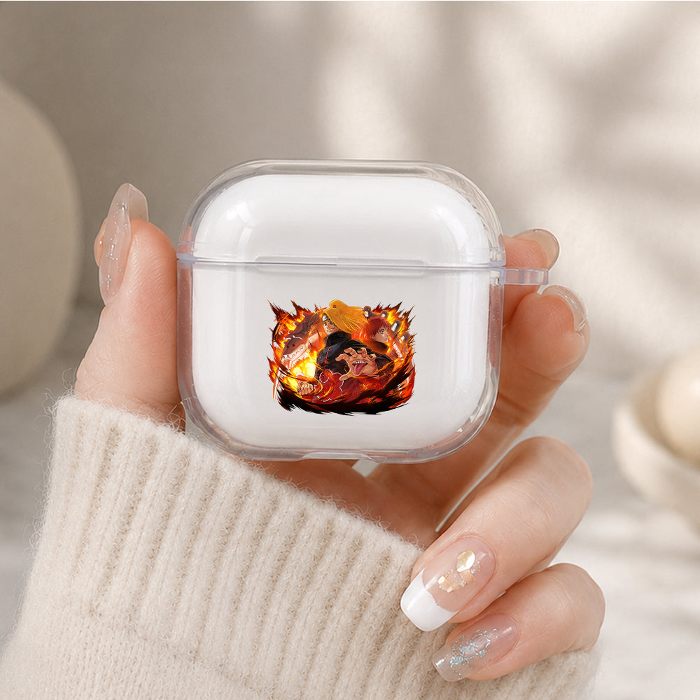 Deidara And Sasori Alliance Protective Apple Airpods 4 Clear Case - Durable Clear Protection