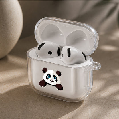 Panda Face Protective Apple Airpods 4 Clear Case - Durable Clear Protection