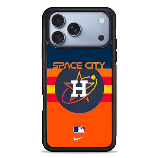 MLB Houston Astros Space Nike iPhone 18 Pro Case - iPhone 18 Pro Silicone Case