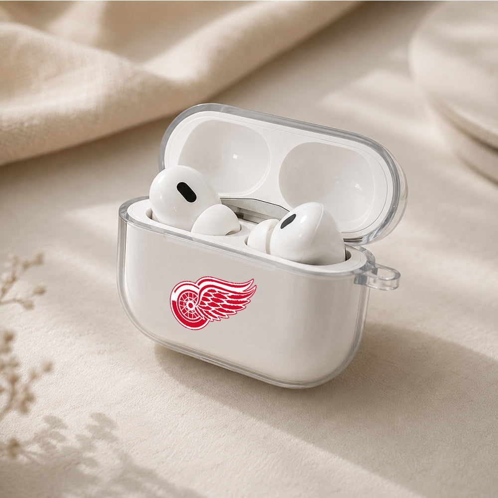 NHL Detroit Red Wings Symbol Protective Apple AirPods Pro 3 Clear Case | Shockproof Cover