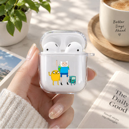 Jake, Finn, and Beemo Adventure Time Protective Clear Case Cover For Apple Airpods | Soft Silicone AirPods 1 / 2 Case | Protective Cover