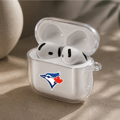 MLB Toronto Blue Jays Logo Protective Apple Airpods 4 Clear Case - Durable Clear Protection